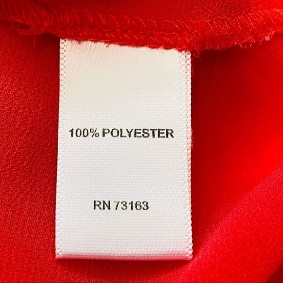 Spense semi-sheer white red and orange color-block tank medium - Picture 6 of 6